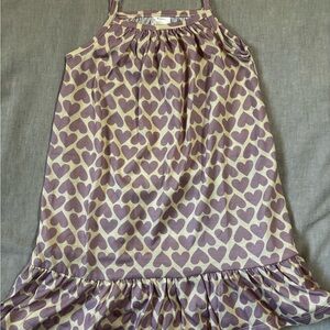 Hanna Andersson Soft Lavender Heart Nightgown, NWOT